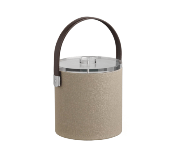 Cosmopolitan Latte 3qt Ice Bucket with Thick Lucite, Strap Handle