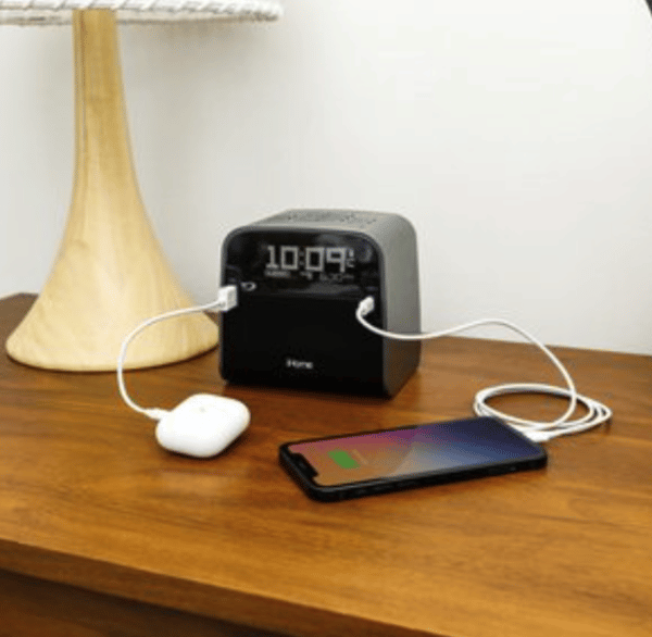 HBN22 Preset Bluetooth FM Clock Radio with Dual USB Charging