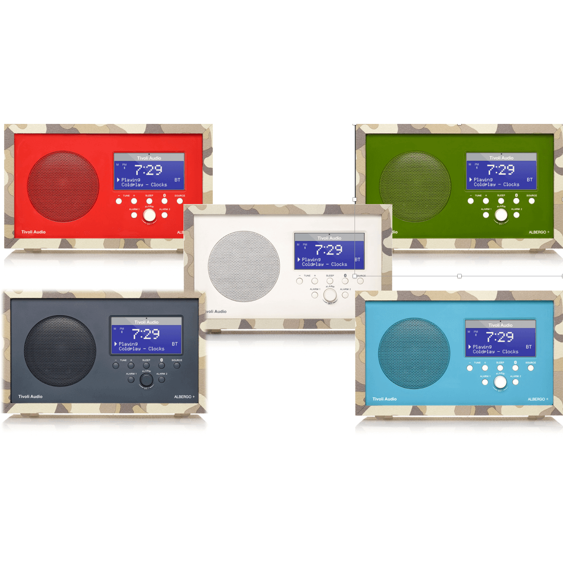 Albergo AM/FM Clock Radio with Visone Leather SLX Hospitality