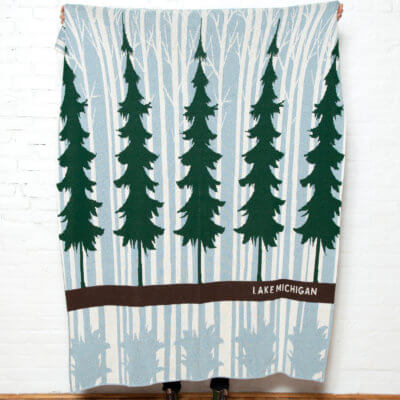 Eco Lake Forest Monogram Throw