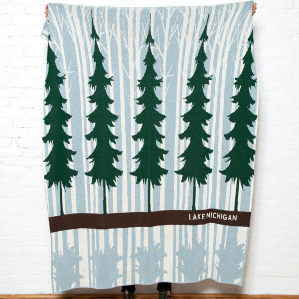 Eco Lake Forest Monogram Throw