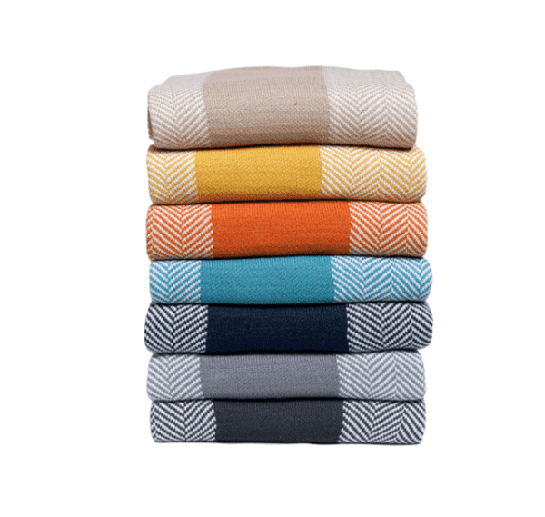 Eco Herringbone Stripe Throw - Image 2