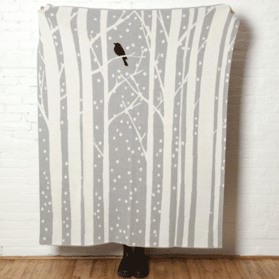 Eco Birch Snowy Tree Throw
