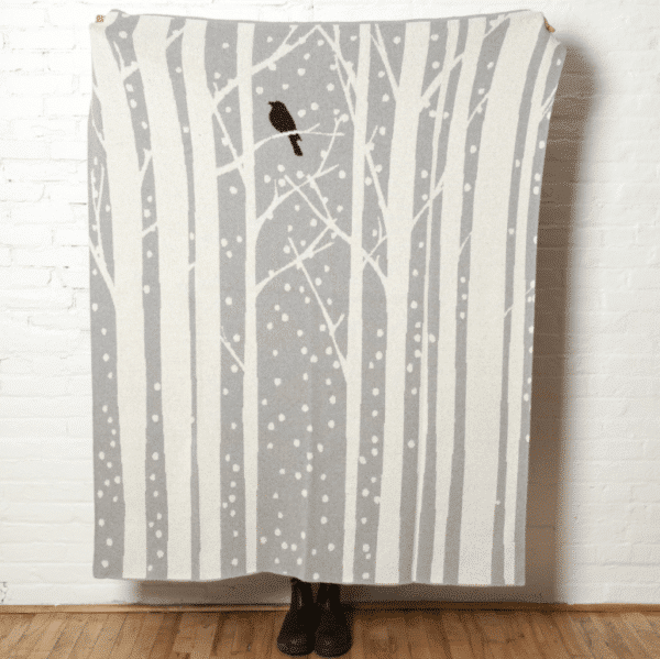 Eco Birch Snowy Tree Throw