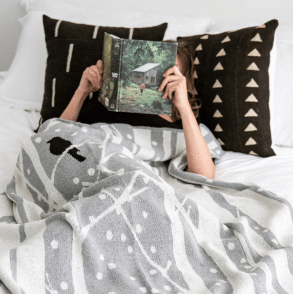 Eco Birch Snowy Tree Throw - Image 2