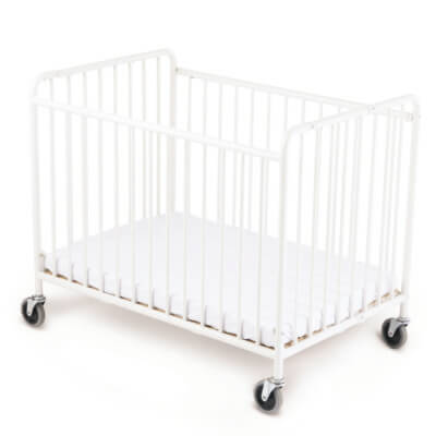 Stow-Away Folding Crib w/ 2" Foam Mattress - Compact Size