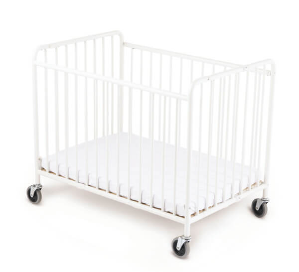 Stow-Away Folding Crib w/ 2" Foam Mattress - Compact Size