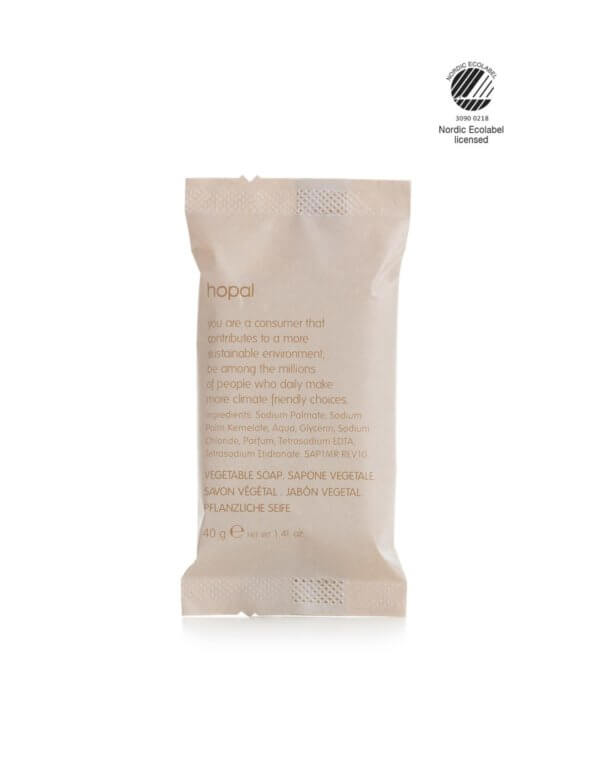 VEGETABLE SOAP 40 g, CERTIFIED "NORDIC ECOLABEL", HOPAL