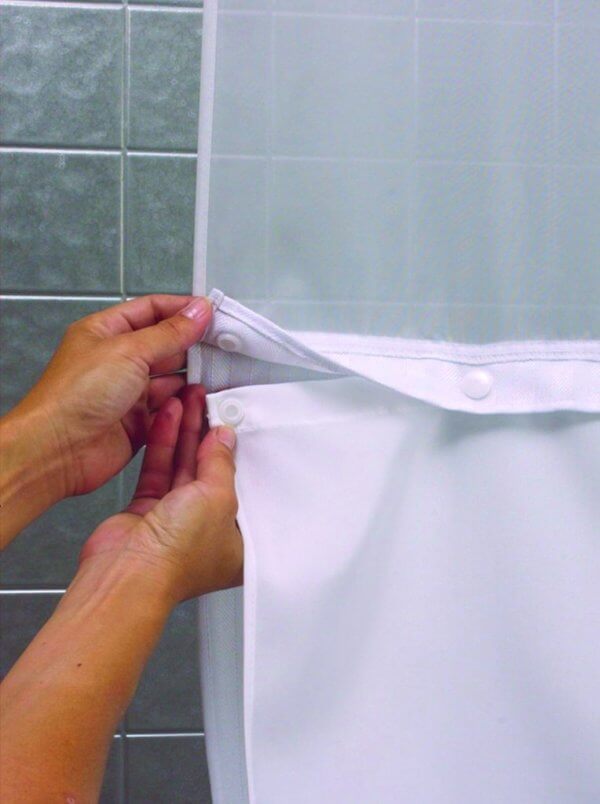 Hookless Replacement Snap-in Liner White or Beige