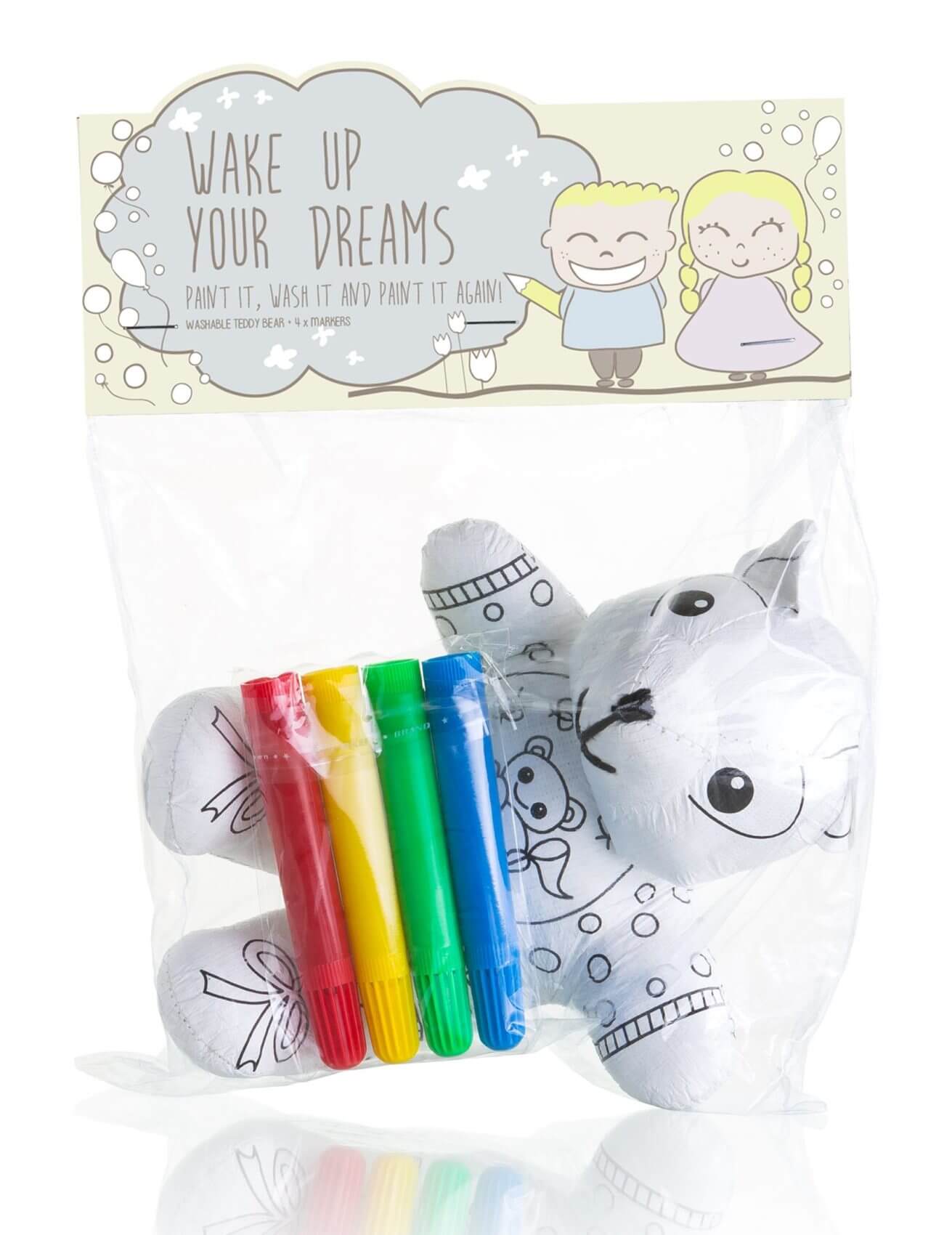 colour in teddy bear washable