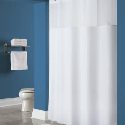 Mystery Shower Curtain White or Beige