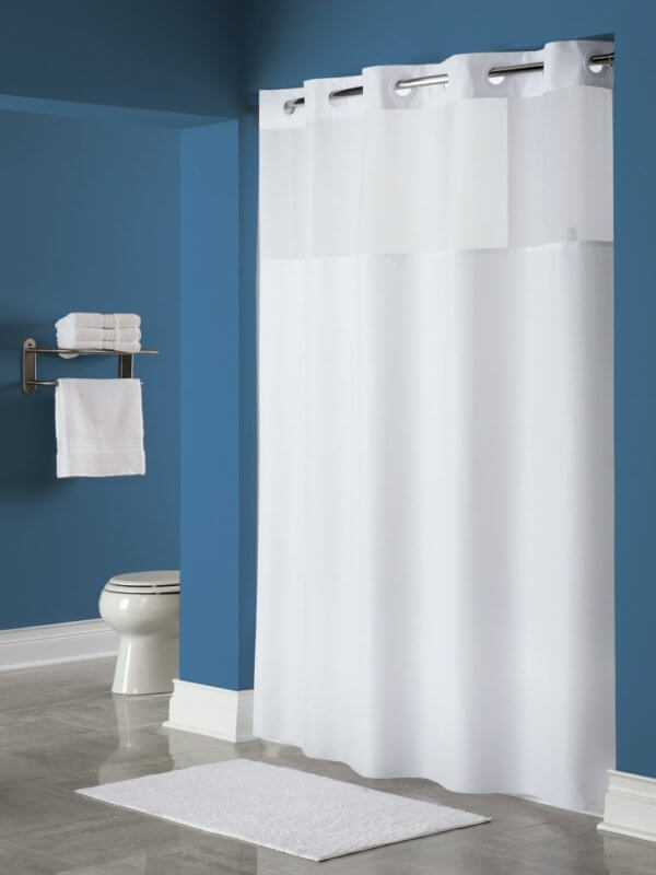 Mystery Shower Curtain White or Beige