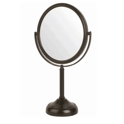 Jerdon 6" tabletop mirror, 10x - 1x, Bronze