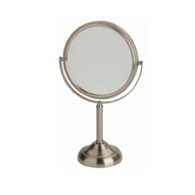 Jerdon 6" tabletop mirror, 10x - 1x, Nickel