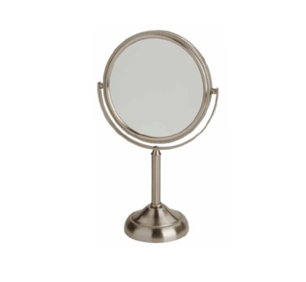 Jerdon 6" tabletop mirror, 10x - 1x, Nickel