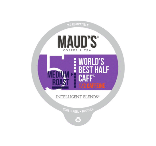 Maud's WORLDS BEST HALF CAFF - MEDIUM ROAST - 100 CUPS
