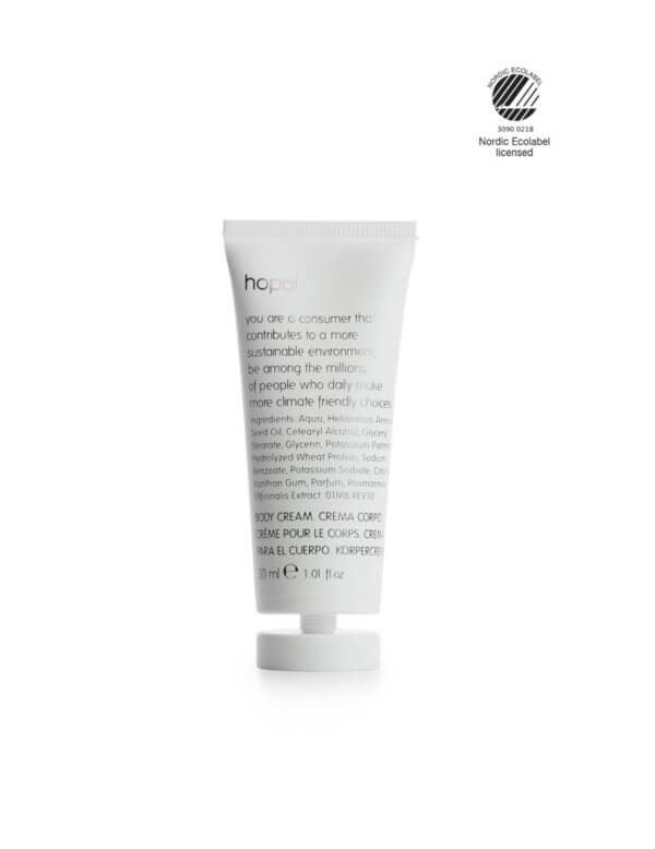 TUBE 30 ml BODY CREAM, CERTIFIED "NORDIC ECOLABEL", HOPAL