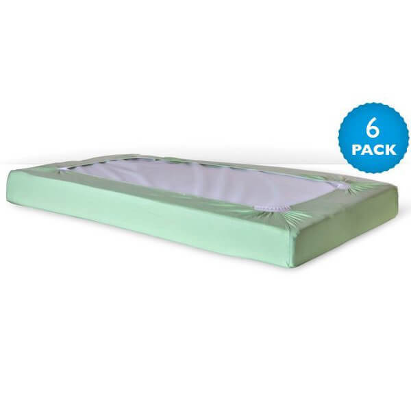 SafeFit™ elastic fitted sheets Mint