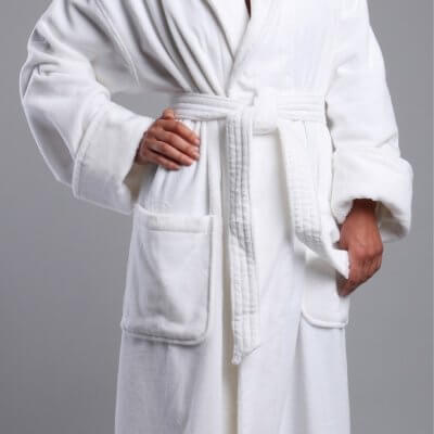 Luxury Velour Terry Shawl with Roll Cuffs