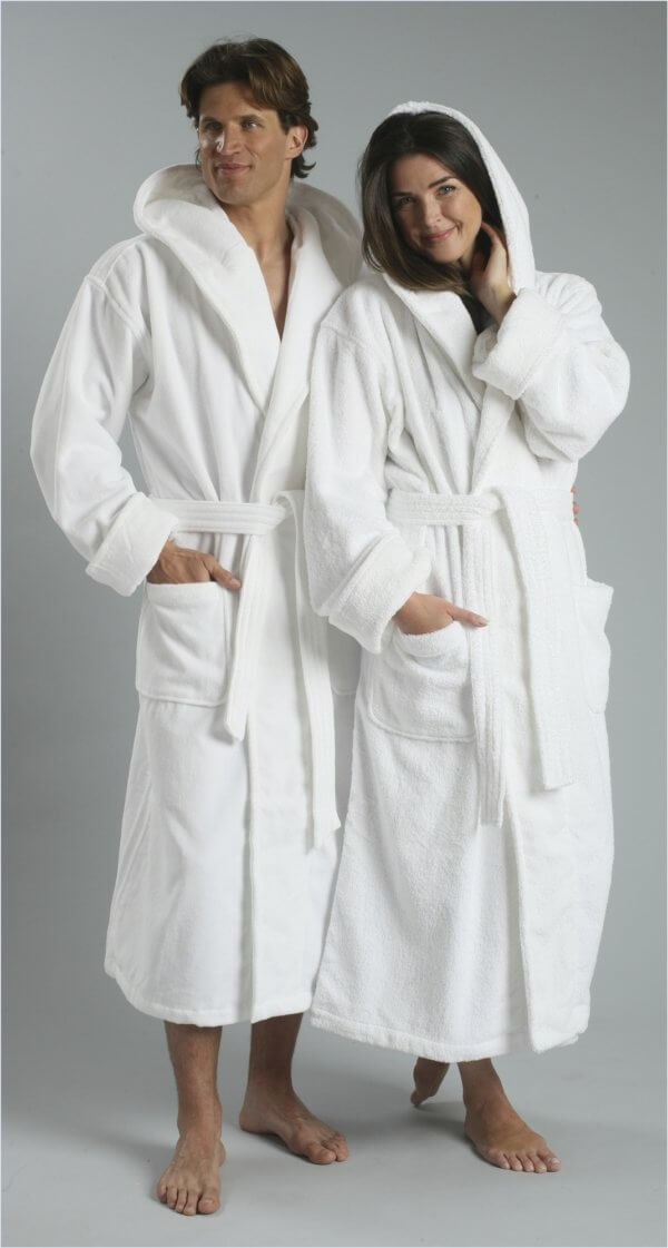 Luxe Rolled Cuff Hooded Robe Terry/Velour