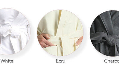 Chamois Kimono - White, Ecru, Charcoal