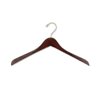 Contour Jacket Hanger - Walnut/Brass  (100 per case)