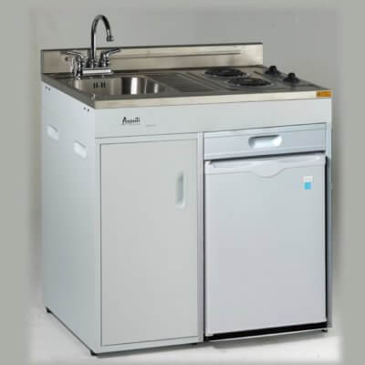 36" Complete Compact Kitchen with Refrigerator