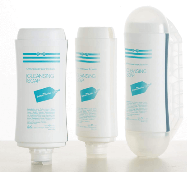 Holder for Squeezable Dispenser - Adhesive Attachment