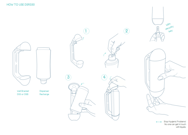 Holder for Squeezable Dispenser - Adhesive Attachment - Image 4