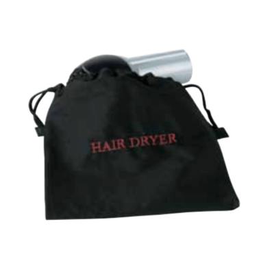 Hair Dryer Bag - Black/ Red