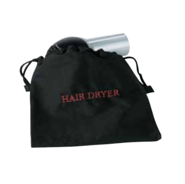 Hair Dryer Bag - Black/ Red