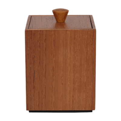 Teak Cube Canister