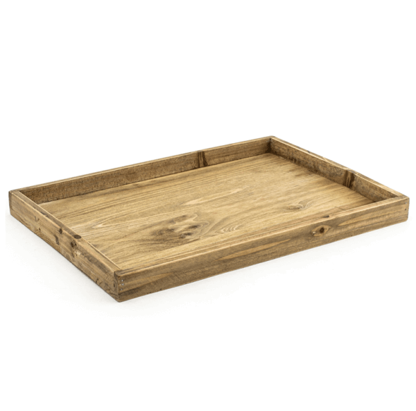 Asheville 13" x 19" Rustic Wood Tray