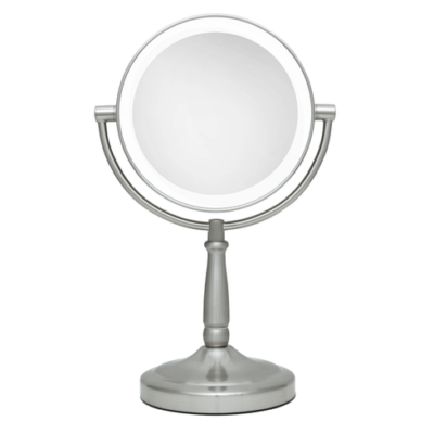 Cordless Dual-Sided LED Lighted Vanity Mirror (1X/5X or 1X/10X)