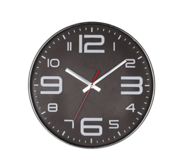 Wall Clock 13 inch Diameter - Black