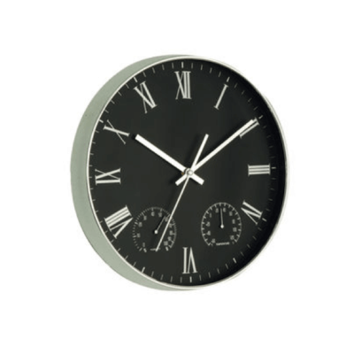 Wall Clock 12" Silver