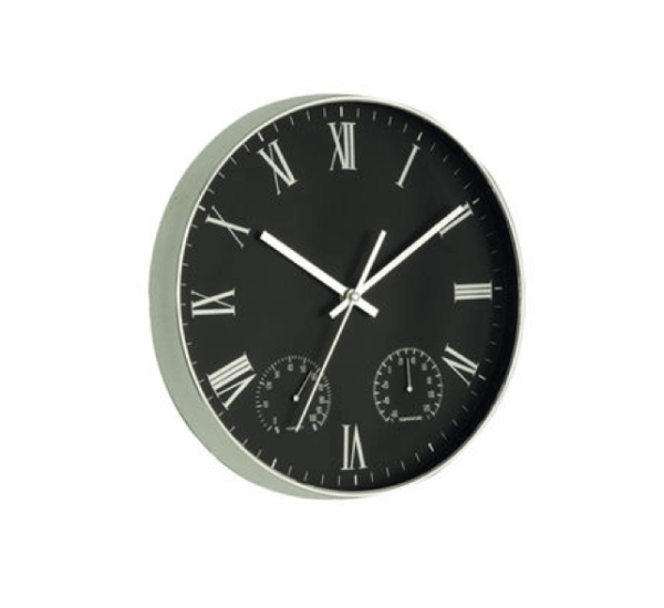 Wall Clock 12" Silver