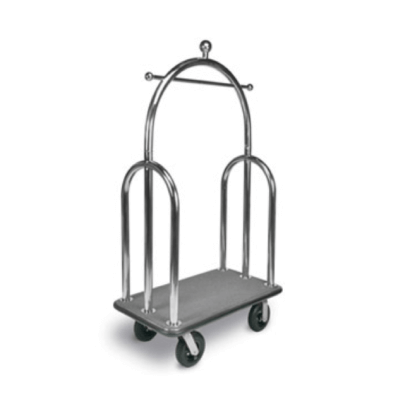 Deluxe Heavy Duty Bellman Cart - Trident Style Stainless Steel