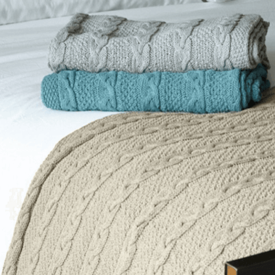 Eco Chunky Cable Bed Scarf