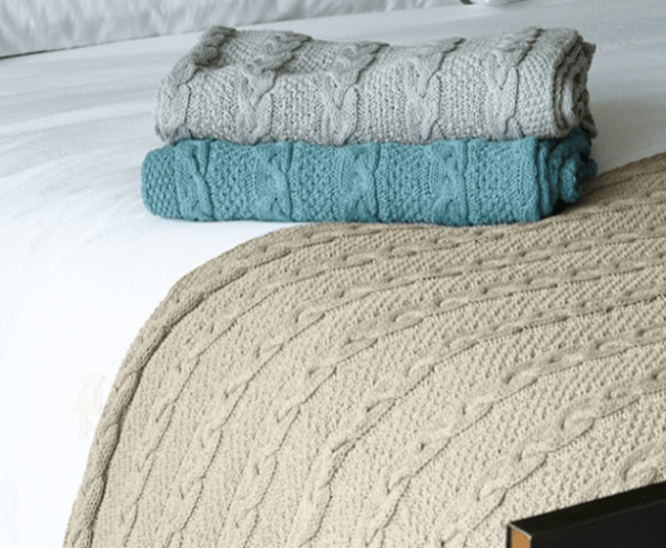 Eco Chunky Cable Bed Scarf