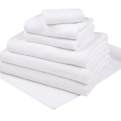 Lanes Border Bath Towel White