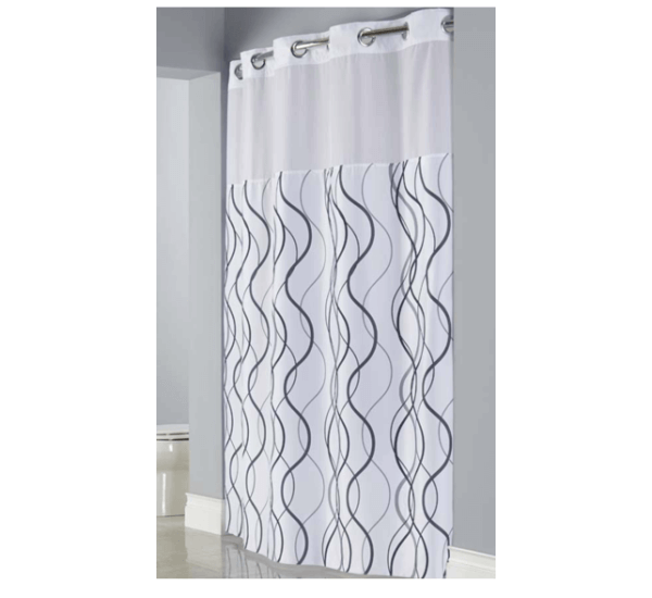 Waves Full Panel Shower Curtain