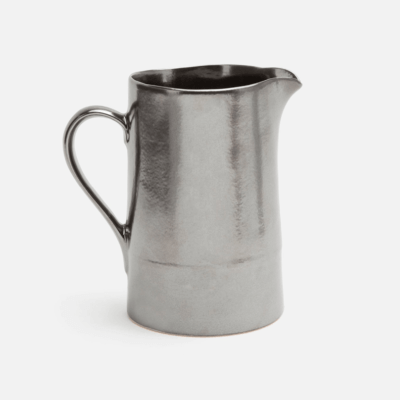 Ariana White & Pewter Pitcher & Platter