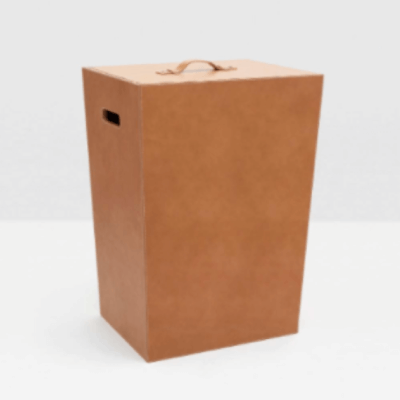 Barnet Leather Laundry Basket