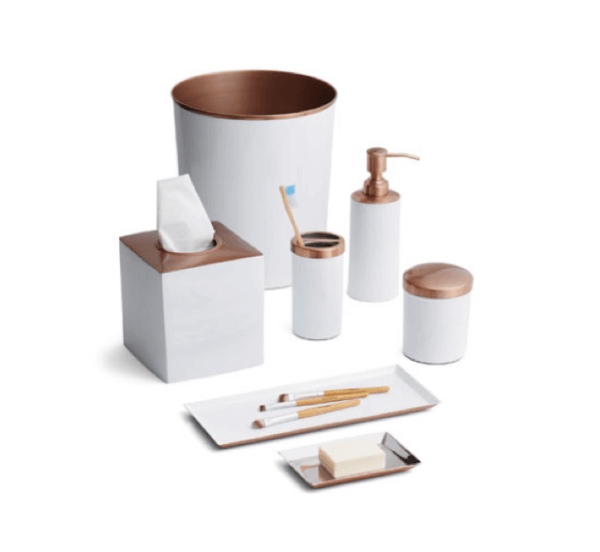 Tuxedo Rose Gold Bath Accessories