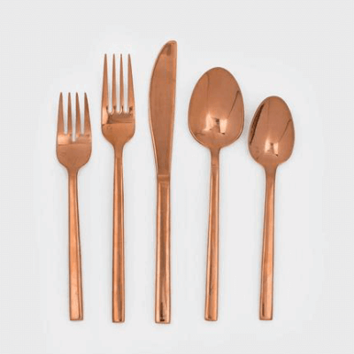 Arezzo Rose Gold Flatware