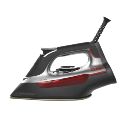 CHI® Manual Steam Iron in Black/Red