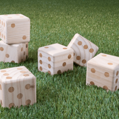 Giant Wooden Yard Dice