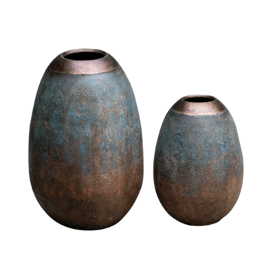 Bombay 40 Inch Embossed Metal Helix Floor Vase Slx Hospitality