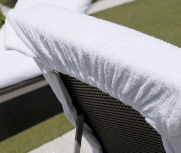 Terry Lounge Chair Cover with Elastic Hood
